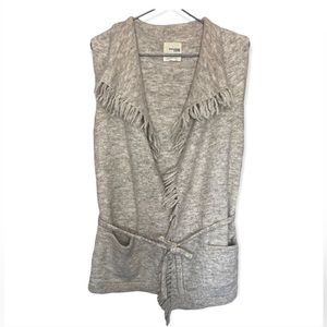 Wilfred Free | Aritzia Tan Alpaca/Wool Blend Knit Cardigan Vest